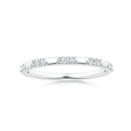 Minimal Stackable Moissanite Wedding Band - 2.0 mm
