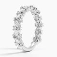 Mixed Shape Marquise and Round Moissanite Wedding Band