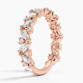 Mixed Shape Marquise and Round Moissanite Wedding Band