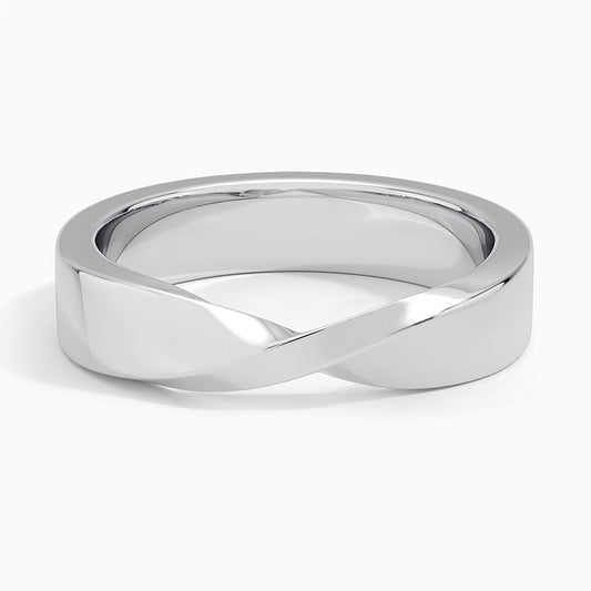 5 mm Modern Mobius Twist Men’s Wedding Band