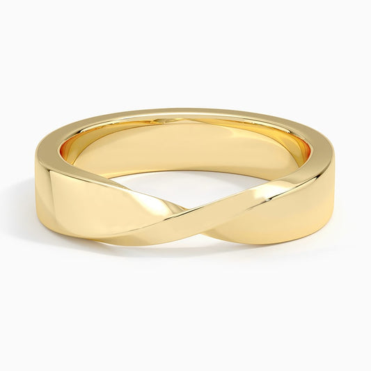 5 mm Modern Mobius Twist Men’s Wedding Band
