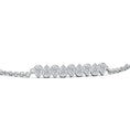 Modern Pear Moissanite Bezel-Set Chain Bracelet