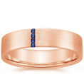 Load image into Gallery viewer, Modern Sapphire Channel Matte Wedding Band - 5.5 mm
