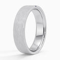 Load image into Gallery viewer, Modern Sapphire Channel Matte Wedding Band - 5.5 mm

