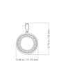 Moissanite Double Halo Circle Pendant Necklace