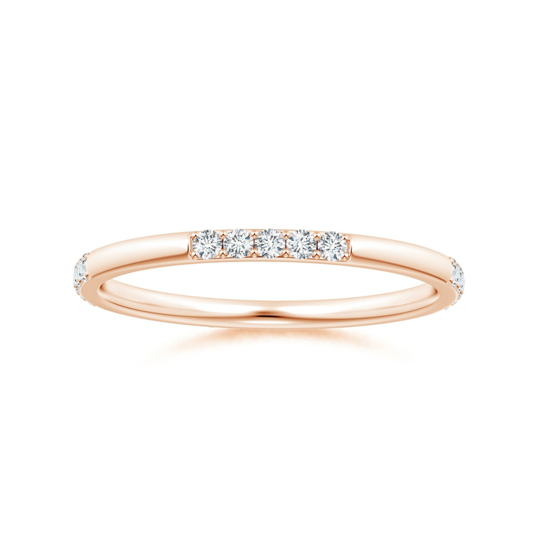 Moissanite Multi-Section Pavé Wedding Band - 1.8 mm