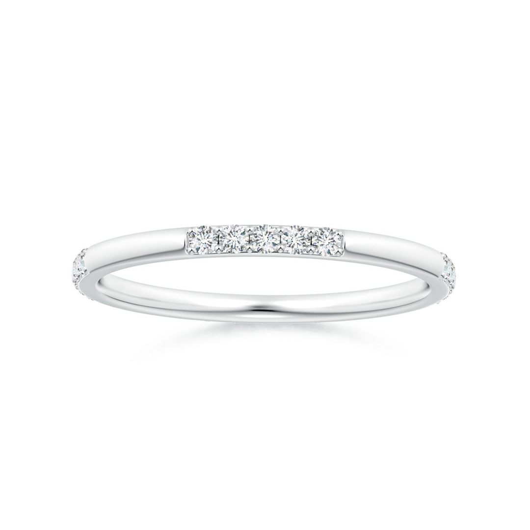 Moissanite Multi-Section Pavé Wedding Band - 1.8 mm