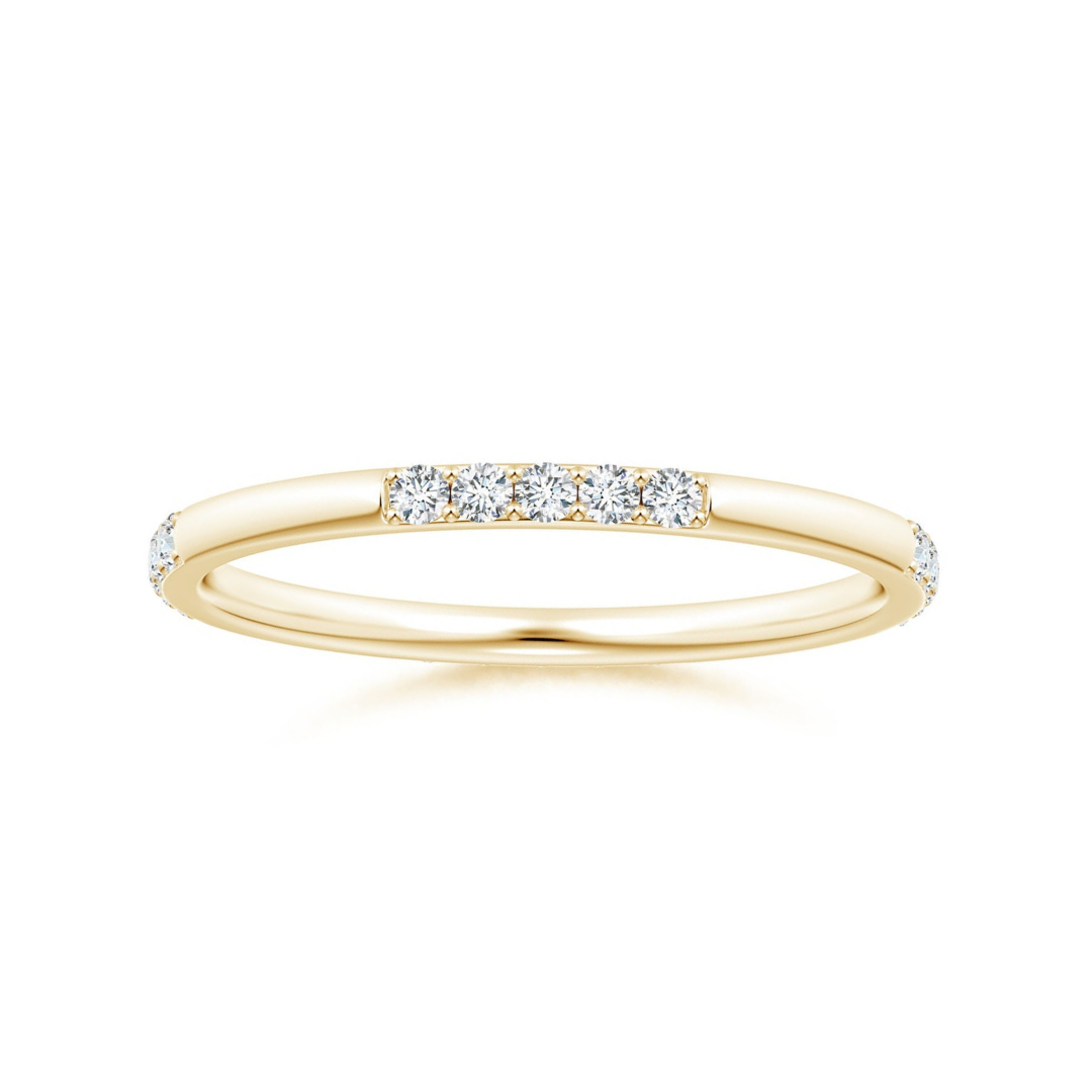Moissanite Multi-Section Pavé Wedding Band - 1.8 mm
