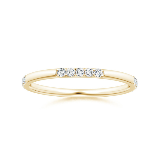 Moissanite Multi-Section Pavé Wedding Band - 1.8 mm