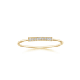 Moissanite Pavé Bar Stackable Band – 1.2 mm