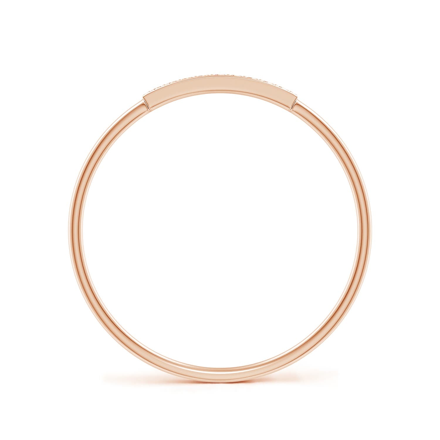 Moissanite Pavé Bar Stackable Band – 1.2 mm