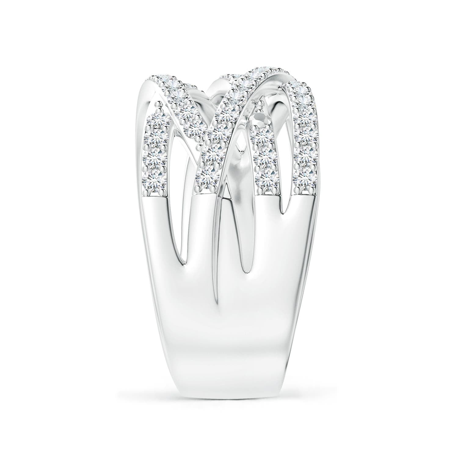 Multi-Band Criss-Cross Moissanite Wrap Ring