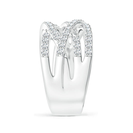 Multi-Band Criss-Cross Moissanite Wrap Ring