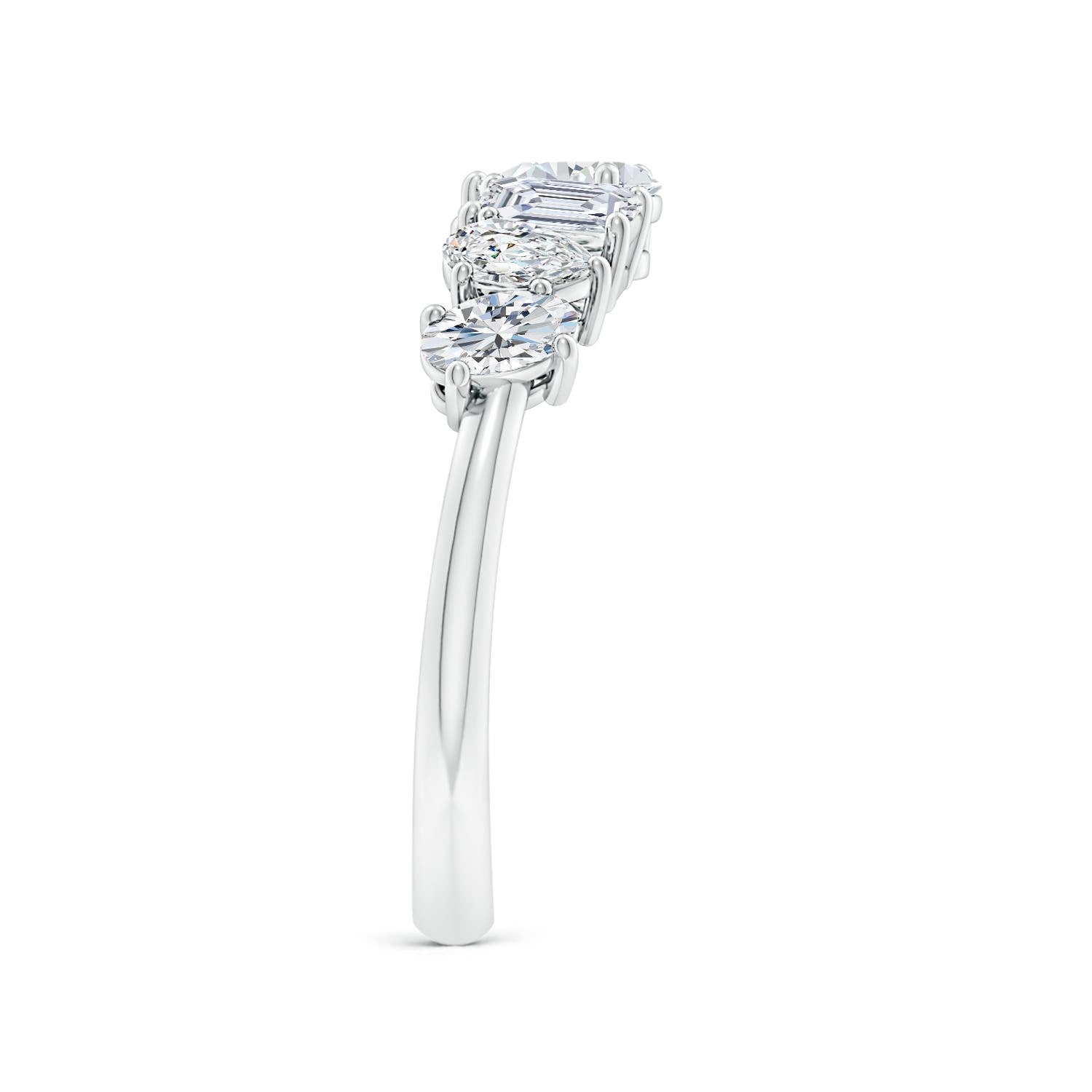 Multi-Shape Moissanite Contoured Wedding Band