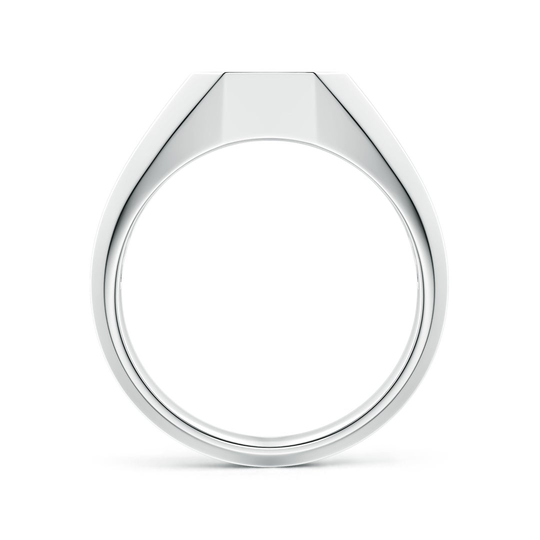 Octagon Pavé Moissanite Octagon Men's Signet Ring