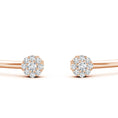 Open Flex Floral Cluster Moissanite Cuff Bracelet