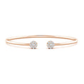 Open Flex Floral Cluster Moissanite Cuff Bracelet