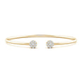Open Flex Floral Cluster Moissanite Cuff Bracelet