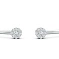 Open Flex Floral Cluster Moissanite Cuff Bracelet