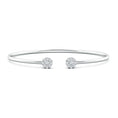 Open Flex Floral Cluster Moissanite Cuff Bracelet
