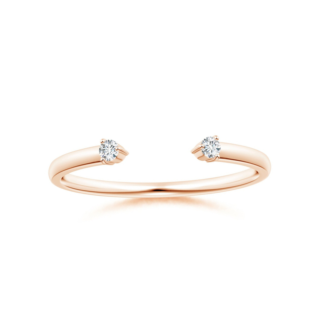 Open Two-Stone Moissanite Wedding Band - 1.8 mm