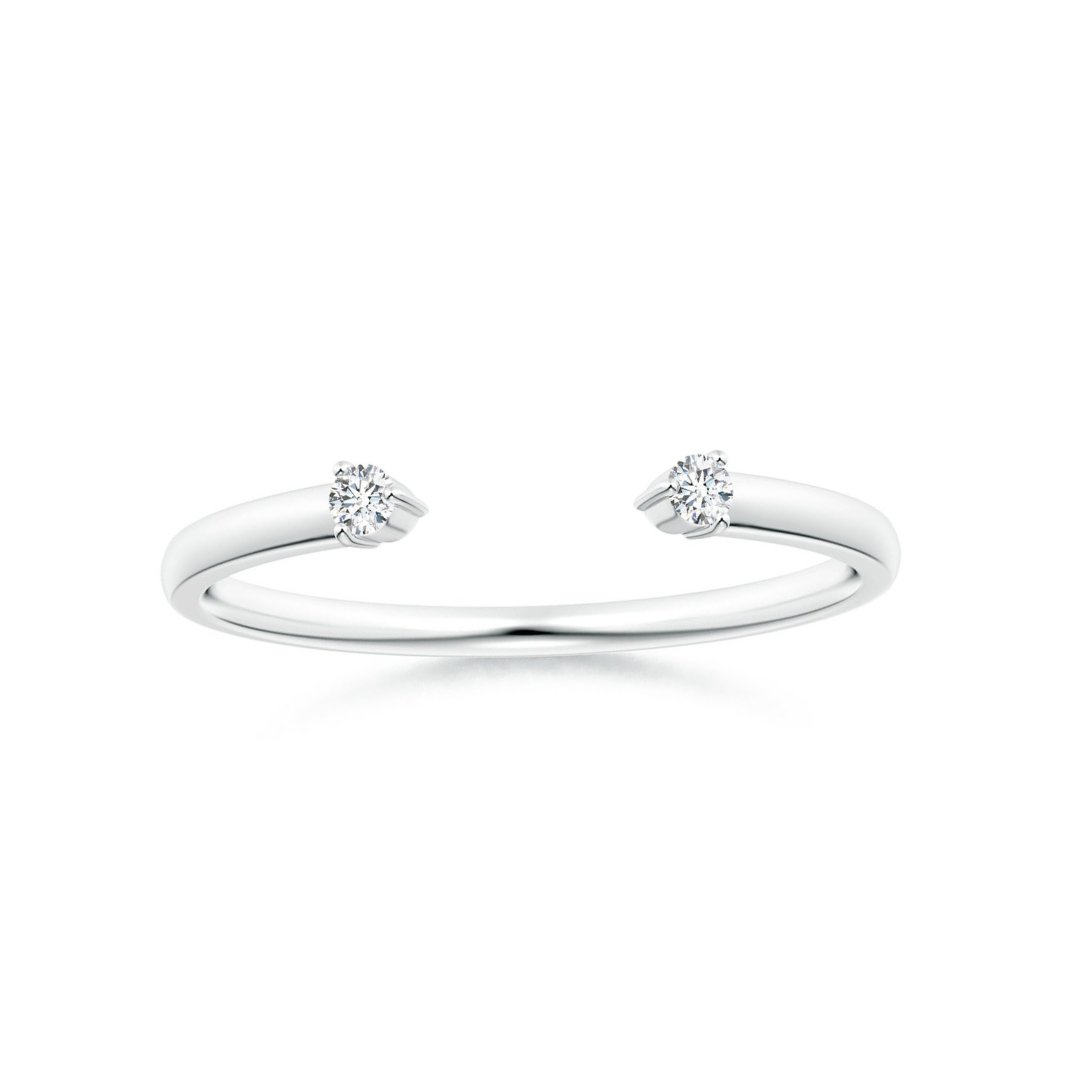 Open Two-Stone Moissanite Wedding Band - 1.8 mm