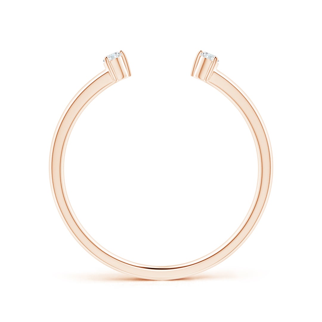 Open Two-Stone Moissanite Wedding Band - 1.8 mm