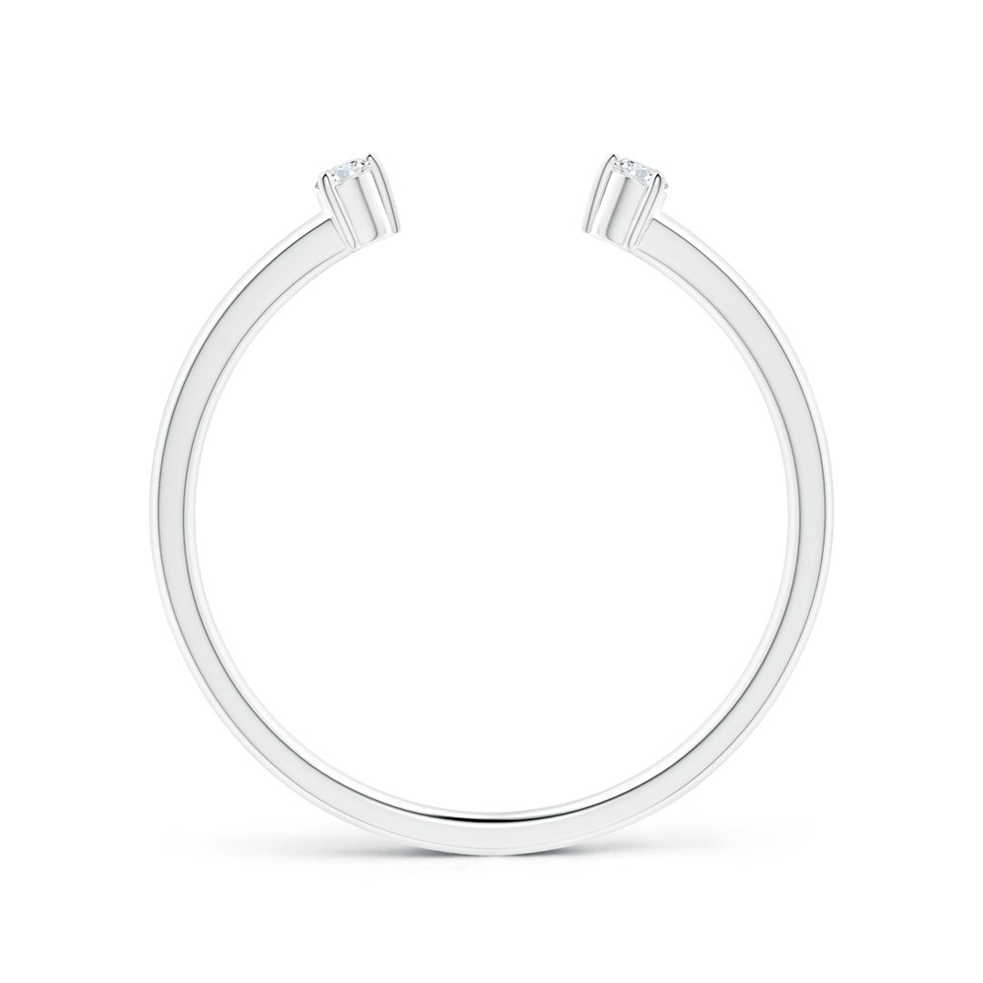 Open Two-Stone Moissanite Wedding Band - 1.8 mm