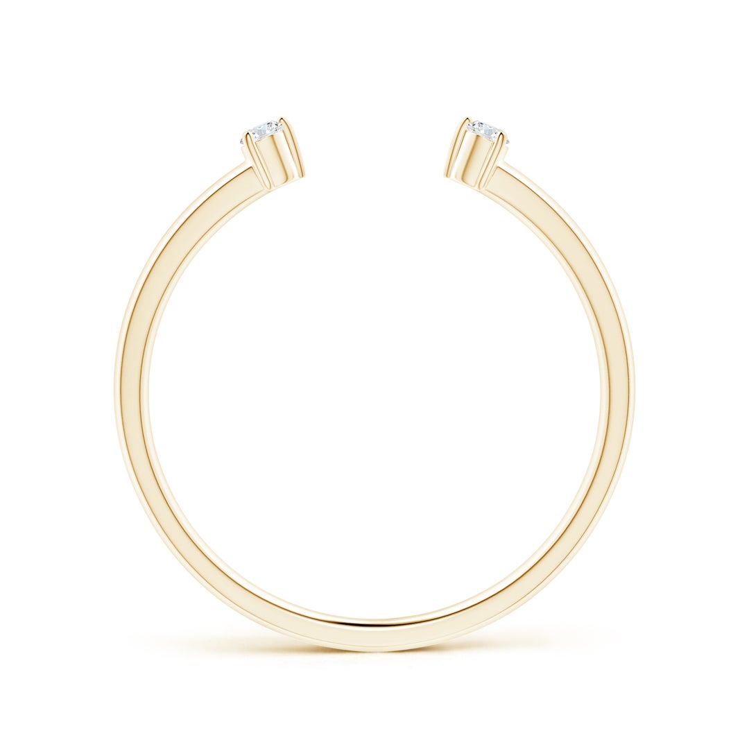 Open Two-Stone Moissanite Wedding Band - 1.8 mm