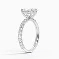 Oval Cut French Pavé Flush-Fit Moissanite Engagement Ring