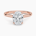 Oval Cut Petal Prong Solitaire Moissanite Engagement Ring
