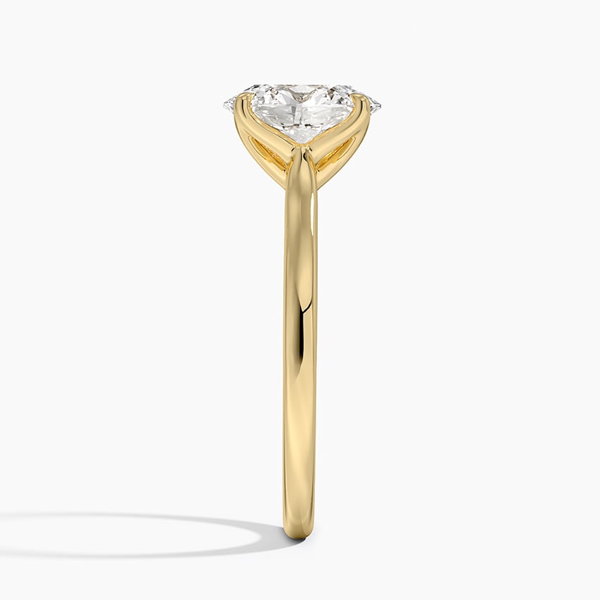 Oval Cut Petal Prong Solitaire Moissanite Engagement Ring