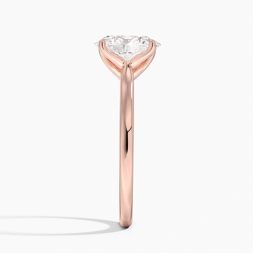 Oval Cut Petal Prong Solitaire Moissanite Engagement Ring