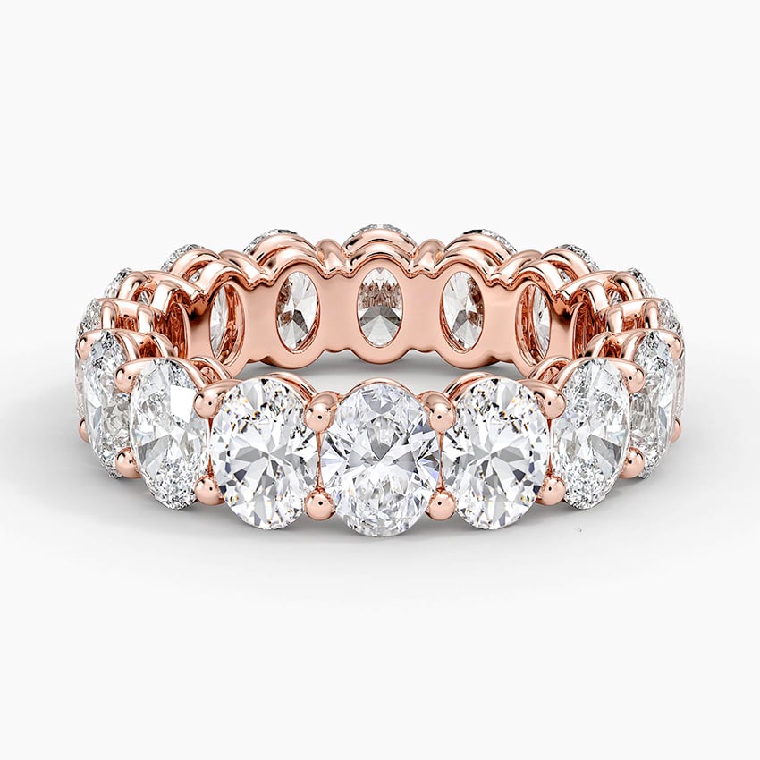 Oval Eternity Moissanite Wedding Band- 5.0 mm