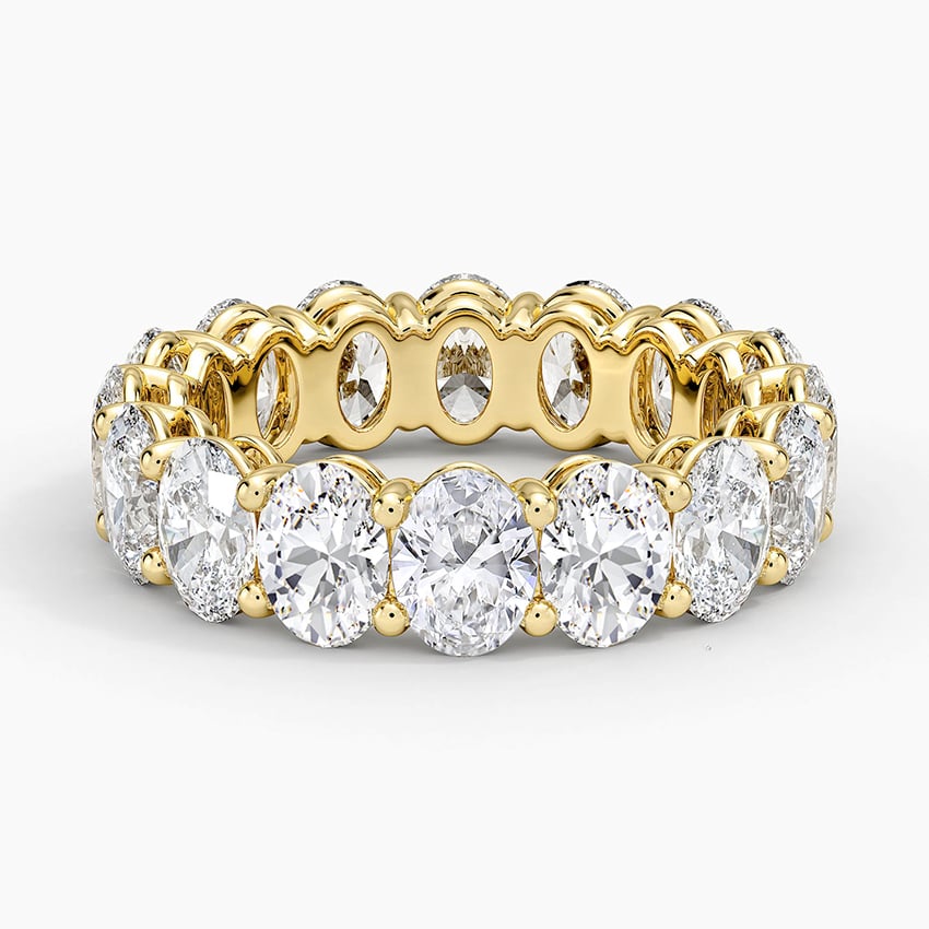 Oval Eternity Moissanite Wedding Band- 5.0 mm