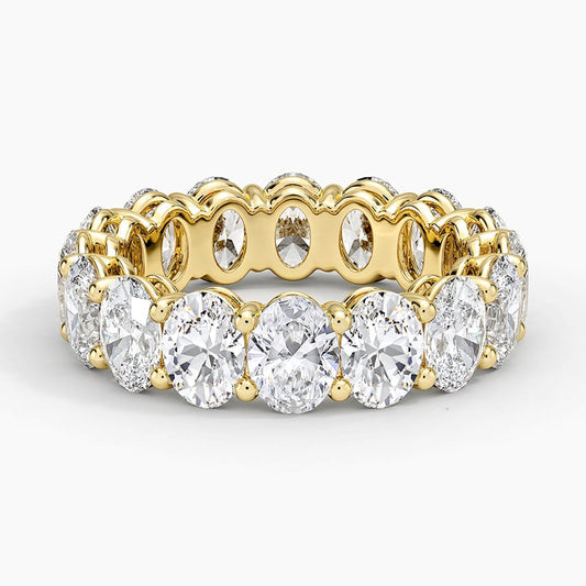 Oval Eternity Moissanite Wedding Band- 5.0 mm