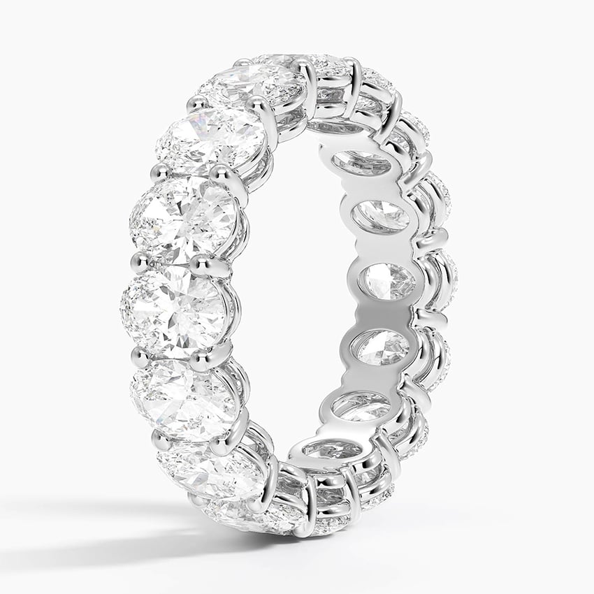 Oval Eternity Moissanite Wedding Band- 5.0 mm