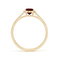 Oval Garnet with Clustered Moissanite Side Accents Engagement Ring