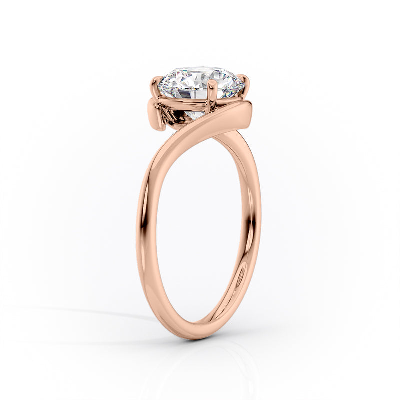 Oval Lab-Grown Diamond Bypass Solitaire Engagement Ring