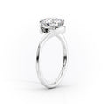 Oval Lab-Grown Diamond Bypass Solitaire Engagement Ring