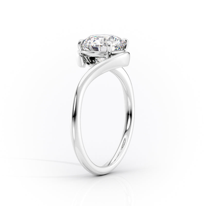 Oval Lab-Grown Diamond Bypass Solitaire Engagement Ring