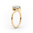 Oval Lab-Grown Diamond Bypass Solitaire Engagement Ring