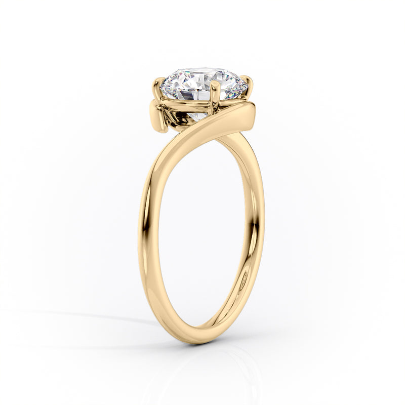 Oval Lab-Grown Diamond Bypass Solitaire Engagement Ring