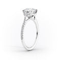 Oval Lab-Grown Diamond Pavé Cluster Accents Engagement Ring