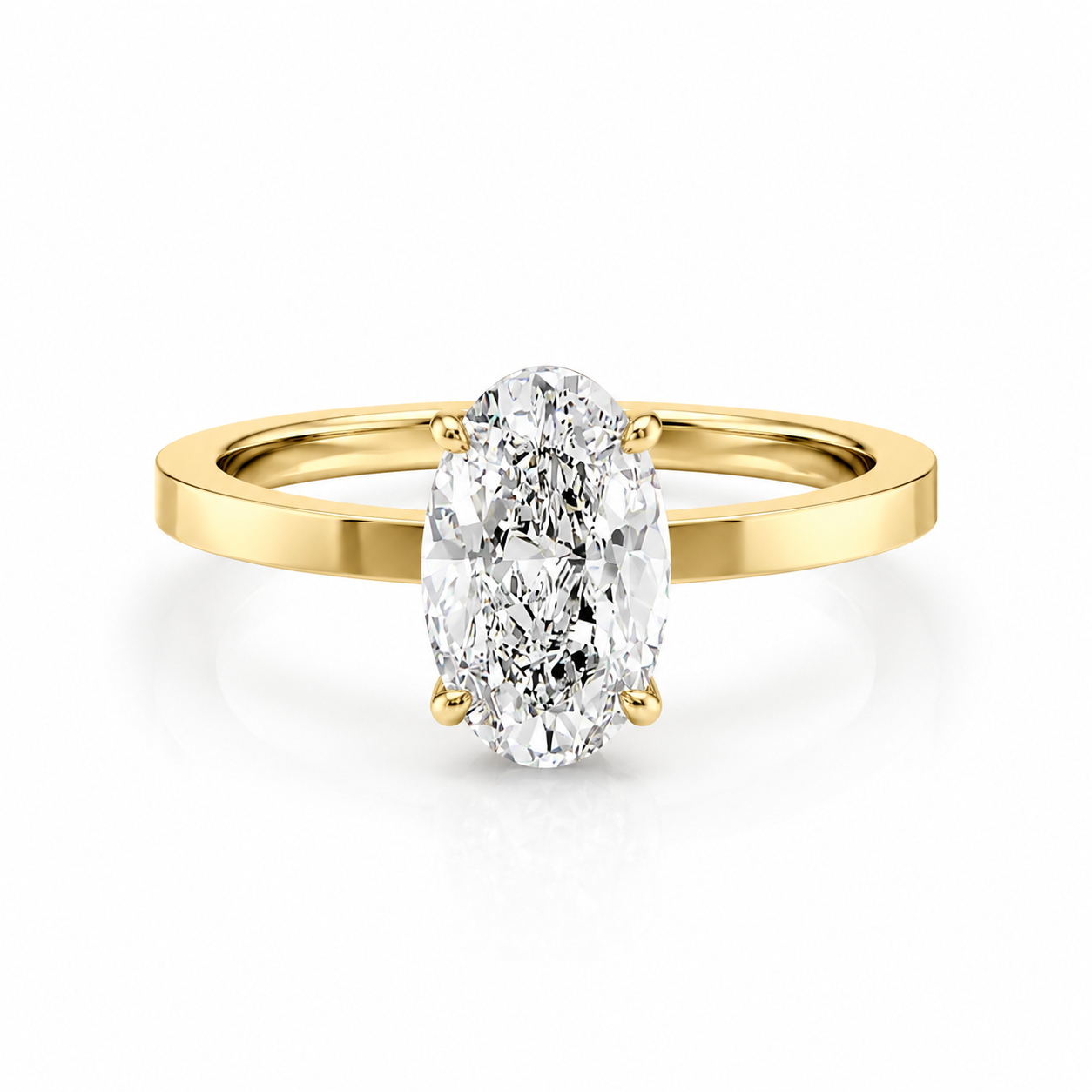 Oval Lab-Grown Diamond Solitaire Engagement Ring
