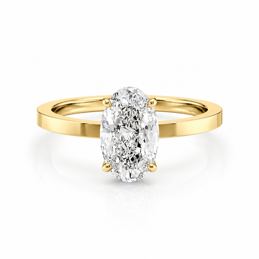 Oval Lab-Grown Diamond Solitaire Engagement Ring