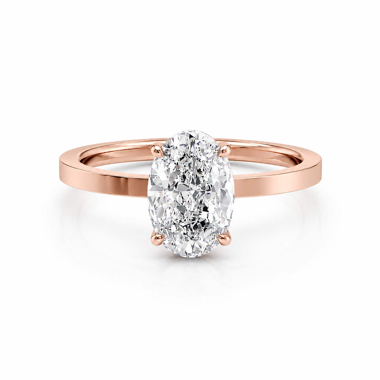 Oval Lab-Grown Diamond Solitaire Engagement Ring