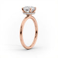 Oval Lab-Grown Diamond Solitaire Hidden Gallery Engagement Ring