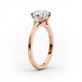 Oval Lab-Grown Diamond Three Stone Pear Accents Engagement Ring