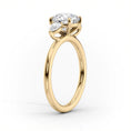 Oval Lab-Grown Diamond Three Stone Pear Side Stones Engagement Ring